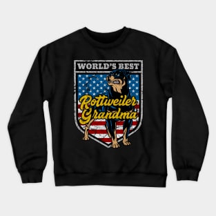 Worlds Best Rottweiler Grandma Crewneck Sweatshirt